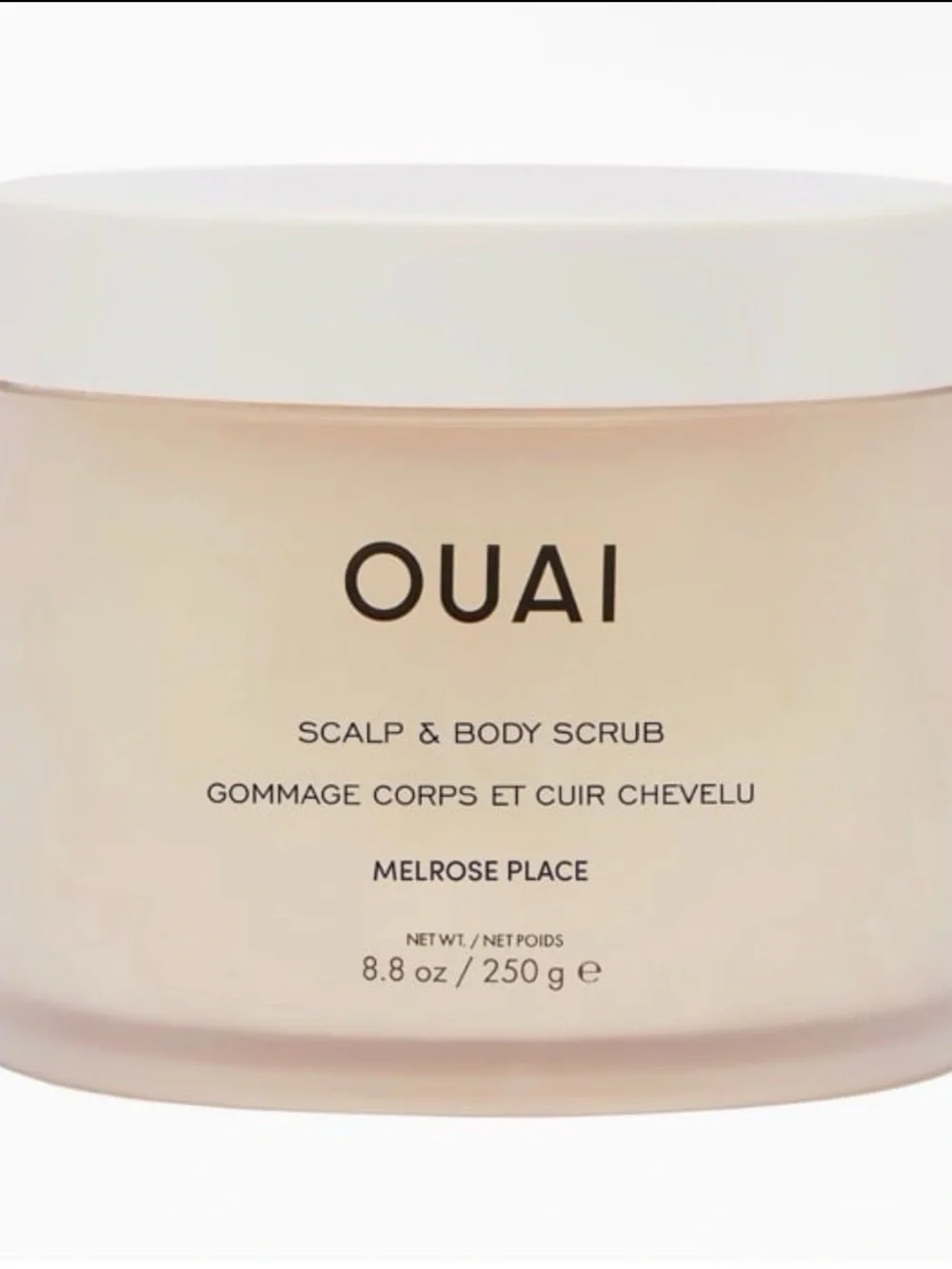 OUAI Scalp & Body Scrub — Cream Jar